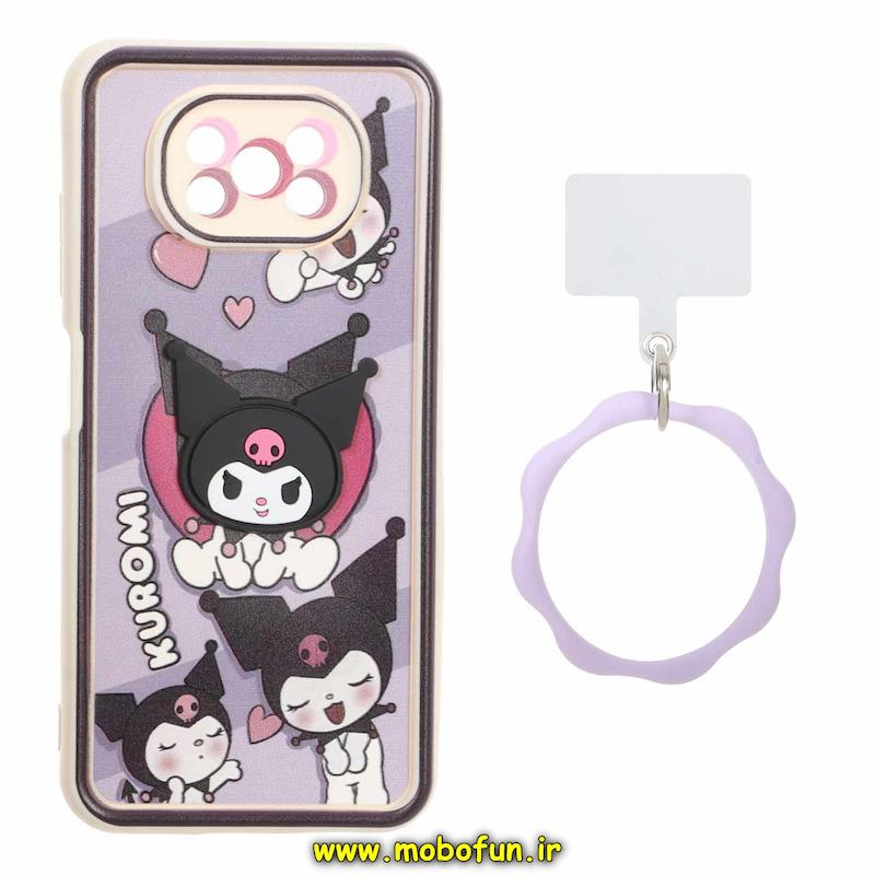 قاب گوشی Poco X3 NFC / Poco X3 Pro شیائومی سیلیکونی Solid عروسکی خمیری برجسته آویزدار النگویی محافظ لنزدار طرح کرومی کیوت کد 1-15-102291