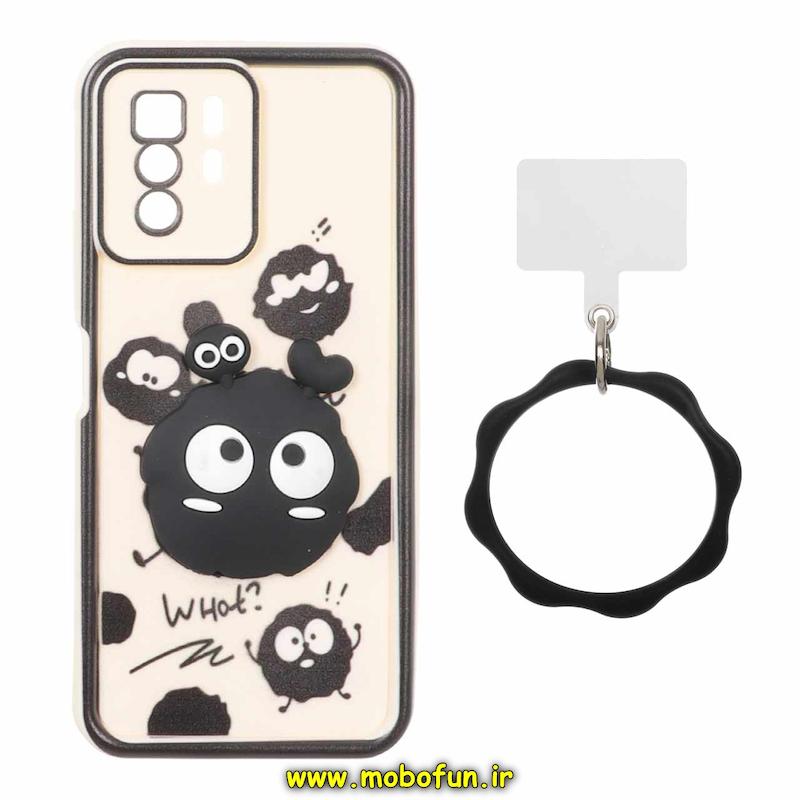 قاب گوشی Xiaomi Poco X3 GT / Redmi Note 10 Pro 5G شیائومی سیلیکونی Solid عروسکی خمیری برجسته آویزدار النگویی محافظ لنزدار طرح میکروب کیوت کد 1-15-102297