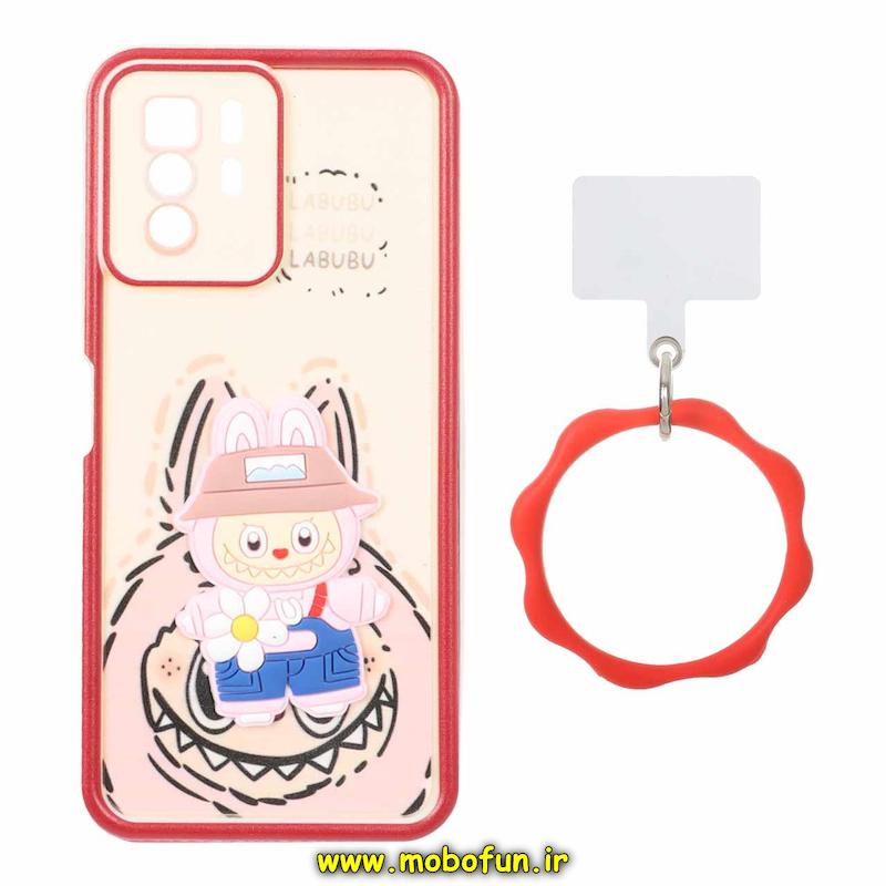 قاب گوشی Xiaomi Poco X3 GT / Redmi Note 10 Pro 5G شیائومی سیلیکونی Solid عروسکی خمیری برجسته آویزدار النگویی محافظ لنزدار طرح لبوبو کیوت کد 1-15-102299