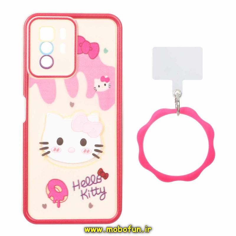 قاب گوشی Xiaomi Poco X3 GT / Redmi Note 10 Pro 5G شیائومی سیلیکونی Solid عروسکی خمیری برجسته آویزدار النگویی محافظ لنزدار طرح کیتی کیوت کد 1-15-102302