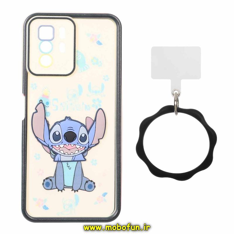 قاب گوشی Xiaomi Poco X3 GT / Redmi Note 10 Pro 5G شیائومی سیلیکونی Solid عروسکی خمیری برجسته آویزدار النگویی محافظ لنزدار طرح استیچ کیوت کد 1-15-102303