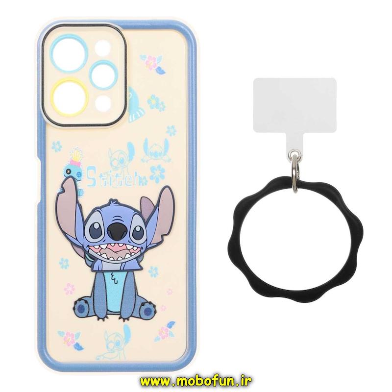 قاب گوشی Redmi 12 / Poco M6 Pro 5G شیائومی سیلیکونی Solid عروسکی خمیری برجسته آویزدار النگویی محافظ لنزدار طرح استیچ کیوت کد 1-15-102315