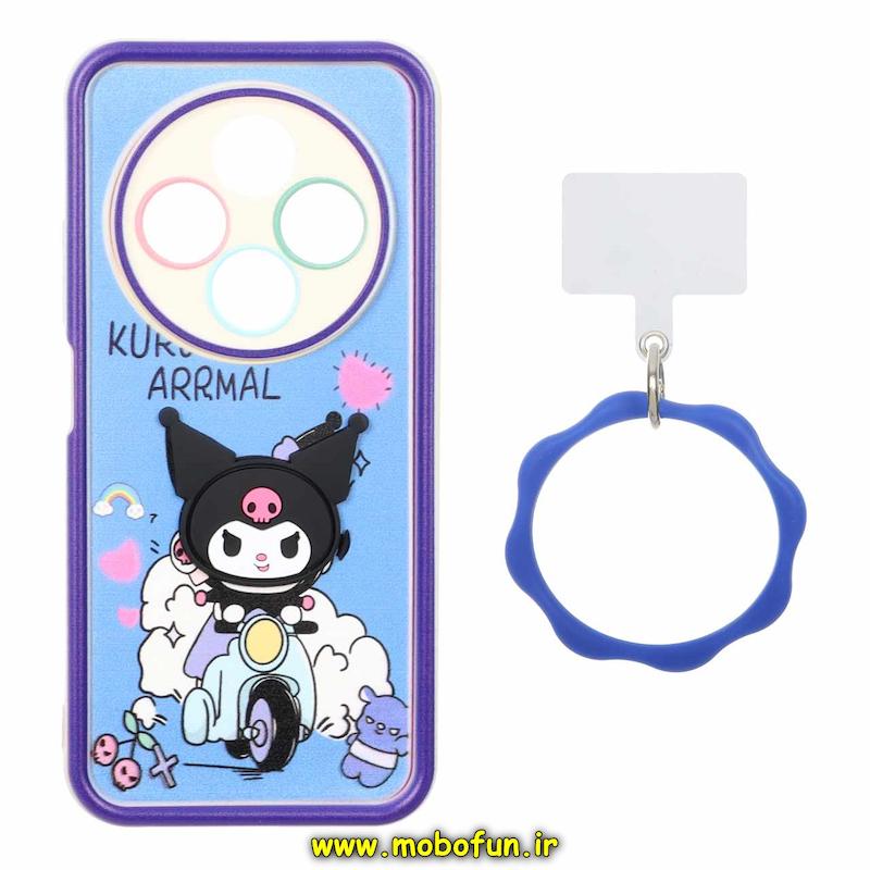 قاب گوشی Redmi 14C / Poco C75 / Redmi A4 شیائومی سیلیکونی Solid عروسکی خمیری برجسته آویزدار النگویی محافظ لنزدار طرح کرومی کیوت کد 1-15-102341