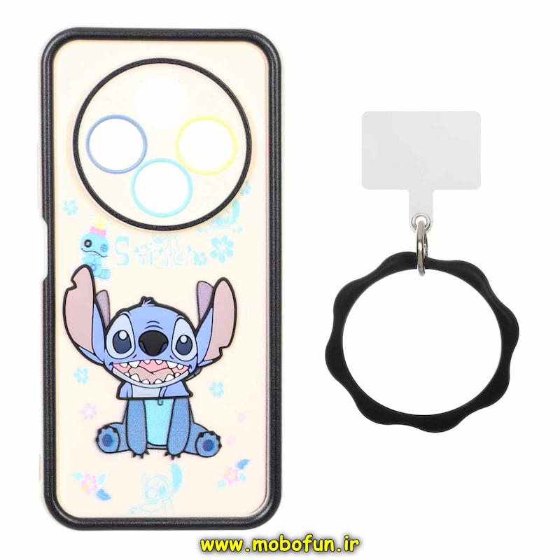 قاب گوشی Redmi 14C / Poco C75 / Redmi A4 شیائومی سیلیکونی Solid عروسکی خمیری برجسته آویزدار النگویی محافظ لنزدار طرح استیچ کیوت کد 1-15-102343