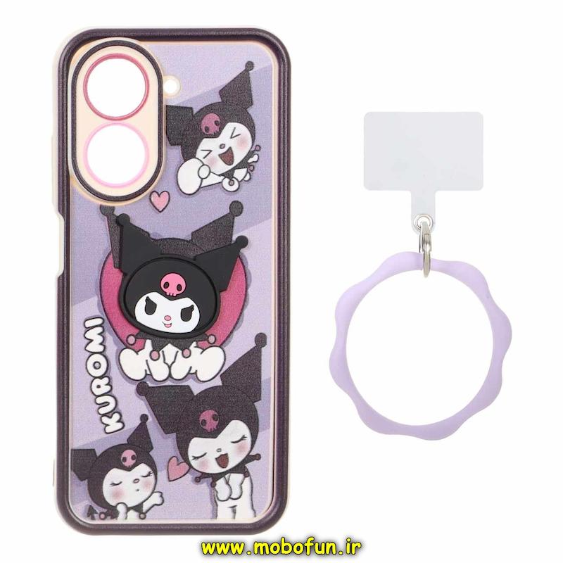 قاب گوشی Redmi A5 / Poco C71 شیائومی سیلیکونی Solid عروسکی خمیری برجسته آویزدار النگویی محافظ لنزدار طرح کرومی کیوت کد 1-15-102346