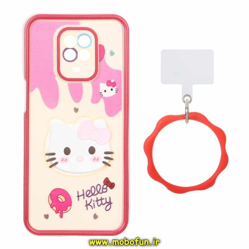 قاب گوشی Redmi Note 9S / Redmi Note 9 Pro شیائومی سیلیکونی Solid عروسکی خمیری برجسته آویزدار النگویی محافظ لنزدار طرح کیتی کیوت کد 1-15-102361