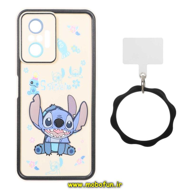 قاب گوشی Redmi Note 10 Pro 4G / Redmi Note 10 Pro Max شیائومی سیلیکونی Solid عروسکی خمیری برجسته آویزدار النگویی محافظ لنزدار طرح استیچ کیوت کد 1-15-102364