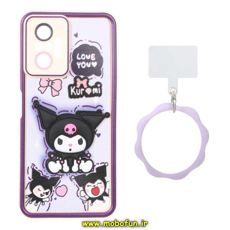 قاب گوشی Redmi Note 10 Pro 4G / Redmi Note 10 Pro Max شیائومی سیلیکونی Solid عروسکی خمیری برجسته آویزدار النگویی محافظ لنزدار طرح کرومی کیوت کد 1-15-102366