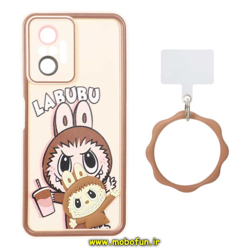 قاب گوشی Redmi Note 10 Pro 4G / Redmi Note 10 Pro Max شیائومی سیلیکونی Solid عروسکی خمیری برجسته آویزدار النگویی محافظ لنزدار طرح لبوبو کیوت کد 1-15-102367