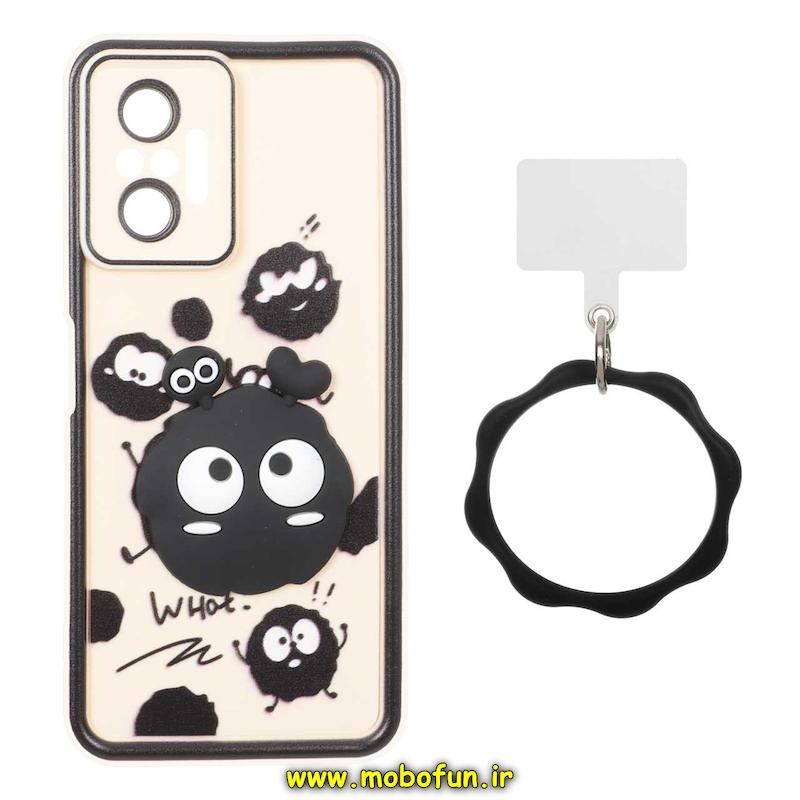 قاب گوشی Redmi Note 10 Pro 4G / Redmi Note 10 Pro Max شیائومی سیلیکونی Solid عروسکی خمیری برجسته آویزدار النگویی محافظ لنزدار طرح میکروب کیوت کد 1-15-102370
