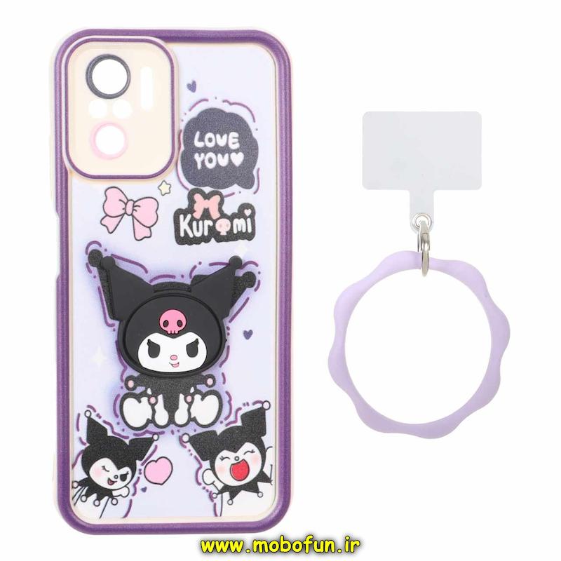 قاب گوشی Redmi Note 10S / Redmi Note 10 4G / Poco M5S شیائومی سیلیکونی Solid عروسکی خمیری برجسته آویزدار النگویی محافظ لنزدار طرح کرومی کیوت کد 1-15-102373