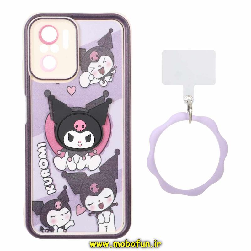 قاب گوشی Redmi Note 10S / Redmi Note 10 4G / Poco M5S شیائومی سیلیکونی Solid عروسکی خمیری برجسته آویزدار النگویی محافظ لنزدار طرح کرومی کیوت کد 1-15-102374