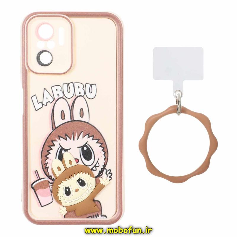 قاب گوشی Redmi Note 10S / Redmi Note 10 4G / Poco M5S شیائومی سیلیکونی Solid عروسکی خمیری برجسته آویزدار النگویی محافظ لنزدار طرح لبوبو کیوت کد 1-15-102376