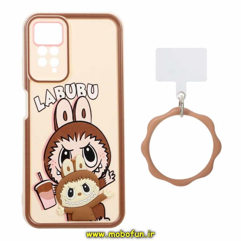 قاب گوشی Redmi Note 11 Pro 4G Global / Redmi Note 11 Pro 5G Global / Redmi Note 11E Pro / Redmi Note 12 Pro 4G شیائومی سیلیکونی Solid عروسکی خمیری برجسته آویزدار النگویی محافظ لنزدار طرح لبوبو کیوت کد 1-15-102384