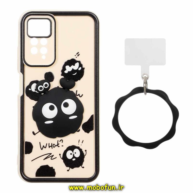 قاب گوشی Redmi Note 11 Pro 4G Global / Redmi Note 11 Pro 5G Global / Redmi Note 11E Pro / Redmi Note 12 Pro 4G شیائومی سیلیکونی Solid عروسکی خمیری برجسته آویزدار النگویی محافظ لنزدار طرح میکروب کیوت کد 1-15-102386