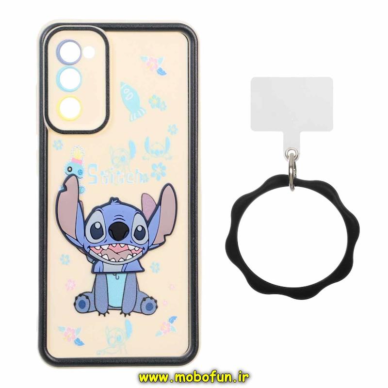 قاب گوشی Galaxy S20 FE سامسونگ سیلیکونی Solid عروسکی خمیری برجسته آویزدار النگویی محافظ لنزدار طرح استیچ کیوت کد 1-15-102406