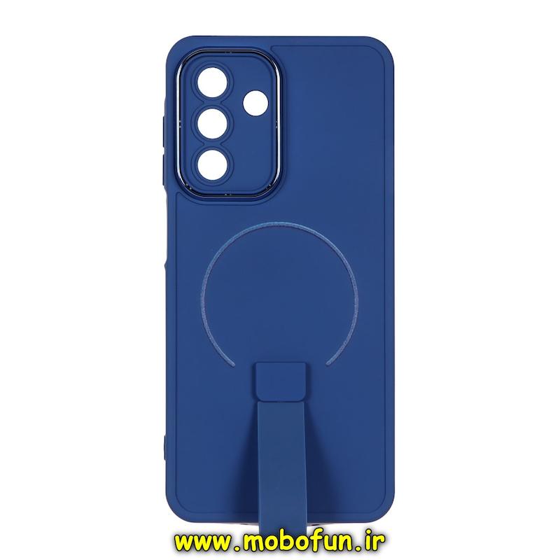 قاب گوشی Galaxy A17 / A26 سامسونگ متال کیس سیلیکونی ژله ای LUXUARY بند انگشتی طرح مگ سیف محافظ لنز دار سرمه ای کد 93650