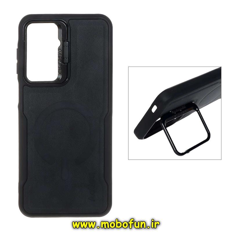 قاب گوشی Galaxy A17 / A26 سامسونگ سیلیکونی نیوزون جیر استندشو Action لاکچری مشکی کد 93657