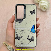 قاب گوشی Galaxy S24 FE سامسونگ So CooL سوکول اورجینال فانتزی دور مات دکمه کرومی طرح پروانه کد 1-15-101667
