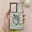 قاب گوشی Galaxy S23 Ultra سامسونگ So CooL سوکول اورجینال فانتزی دور مات دکمه کرومی طرح قلب کد 1-15-101693