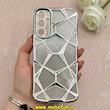 قاب گوشی Galaxy A05S سامسونگ الکتروپلیتینگ شفاف چندضلعی شاین محافظ لنزدار نقره ای کد 1-15-102062
