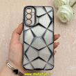 قاب گوشی Galaxy A05S سامسونگ الکتروپلیتینگ شفاف چندضلعی شاین محافظ لنزدار مشکی کد 1-15-102063