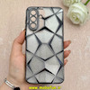 قاب گوشی Galaxy A36 سامسونگ الکتروپلیتینگ شفاف چندضلعی شاین محافظ لنزدار مشکی کد 1-15-102096