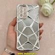 قاب گوشی Galaxy A53 سامسونگ الکتروپلیتینگ شفاف چندضلعی شاین محافظ لنزدار نقره ای کد 1-15-102102