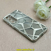 قاب گوشی Galaxy S24 FE سامسونگ الکتروپلیتینگ شفاف چندضلعی شاین محافظ لنزدار نقره ای کد 1-15-102116