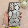 قاب گوشی Galaxy S24 FE سامسونگ الکتروپلیتینگ شفاف چندضلعی شاین محافظ لنزدار مشکی کد 1-15-102117