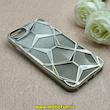 قاب گوشی iPhone 7 / iPhone 8 / iPhone SE 2020 / iPhone SE 2022 آیفون الکتروپلیتینگ شفاف چندضلعی شاین محافظ لنزدار نقره ای کد 1-15-102124