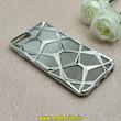 قاب گوشی iPhone 7 Plus / iPhone 8 Plus آیفون الکتروپلیتینگ شفاف چندضلعی شاین محافظ لنزدار نقره ای کد 1-15-102127