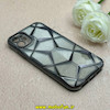 قاب گوشی iPhone 11 آیفون الکتروپلیتینگ شفاف چندضلعی شاین محافظ لنزدار مشکی کد 1-15-102129
