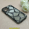 قاب گوشی iPhone 12 Pro آیفون الکتروپلیتینگ شفاف چندضلعی شاین محافظ لنزدار مشکی کد 1-15-102153
