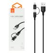 کابل شارژ 1.2 متری فست Mcdodo 2 in 1 مدل CA-6800 رنگ مشکی کد 30582