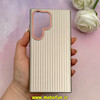 قاب گوشی Galaxy S24 Ultra سامسونگ کرکره ای جدید NEW CASE اورجینال طلایی کد 1-15-102001