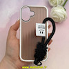 قاب گوشی iPhone 16 آیفون مات شیاردار کرکره ای دو لایه ضدضربه به همراه بندآویز کد 1-15-101936