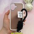 قاب گوشی iPhone 16 آیفون مات شیاردار کرکره ای دو لایه ضدضربه به همراه بندآویز کد 1-15-101936