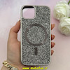 قاب گوشی iPhone 13 / 14 آیفون اورجینال نگین برجسته سواروسکی مگ سیف دار نقره ای کد 1-15-101352