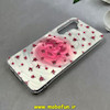 قاب گوشی Galaxy S24 FE سامسونگ فانتزی سخت Hard لیزری لاکچری طرح گل کیوت کد 102572