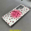 قاب گوشی Galaxy S24 Ultra سامسونگ فانتزی سخت Hard لیزری لاکچری طرح گل کیوت کد E10-102580