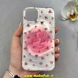 قاب گوشی iPhone 13 / iPhone 14 آیفون فانتزی سخت Hard لیزری لاکچری طرح گل کیوت کد 102608