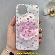 قاب گوشی iPhone 13 / iPhone 14 آیفون فانتزی سخت Hard لیزری لاکچری طرح پروانه کیوت کد 102612