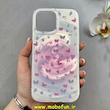 قاب گوشی iPhone 13 Pro Max آیفون فانتزی سخت Hard لیزری لاکچری طرح پروانه کیوت کد 102617