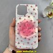 قاب گوشی iPhone 13 Pro Max آیفون فانتزی سخت Hard لیزری لاکچری طرح گل کیوت کد 102620