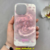 قاب گوشی iPhone 15 Pro Max آیفون فانتزی سخت Hard لیزری لاکچری طرح گل کیوت کد 102630