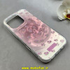 قاب گوشی iPhone 16 Pro آیفون فانتزی سخت Hard لیزری لاکچری طرح گل کیوت کد 102642