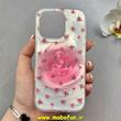 قاب گوشی iPhone 16 Pro آیفون فانتزی سخت Hard لیزری لاکچری طرح گل کیوت کد 102645