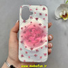 قاب گوشی iPhone 16 آیفون فانتزی سخت Hard لیزری لاکچری طرح گل کیوت کد 102649