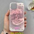 قاب گوشی iPhone 15 آیفون فانتزی سخت Hard لیزری لاکچری طرح گل کیوت کد 102660